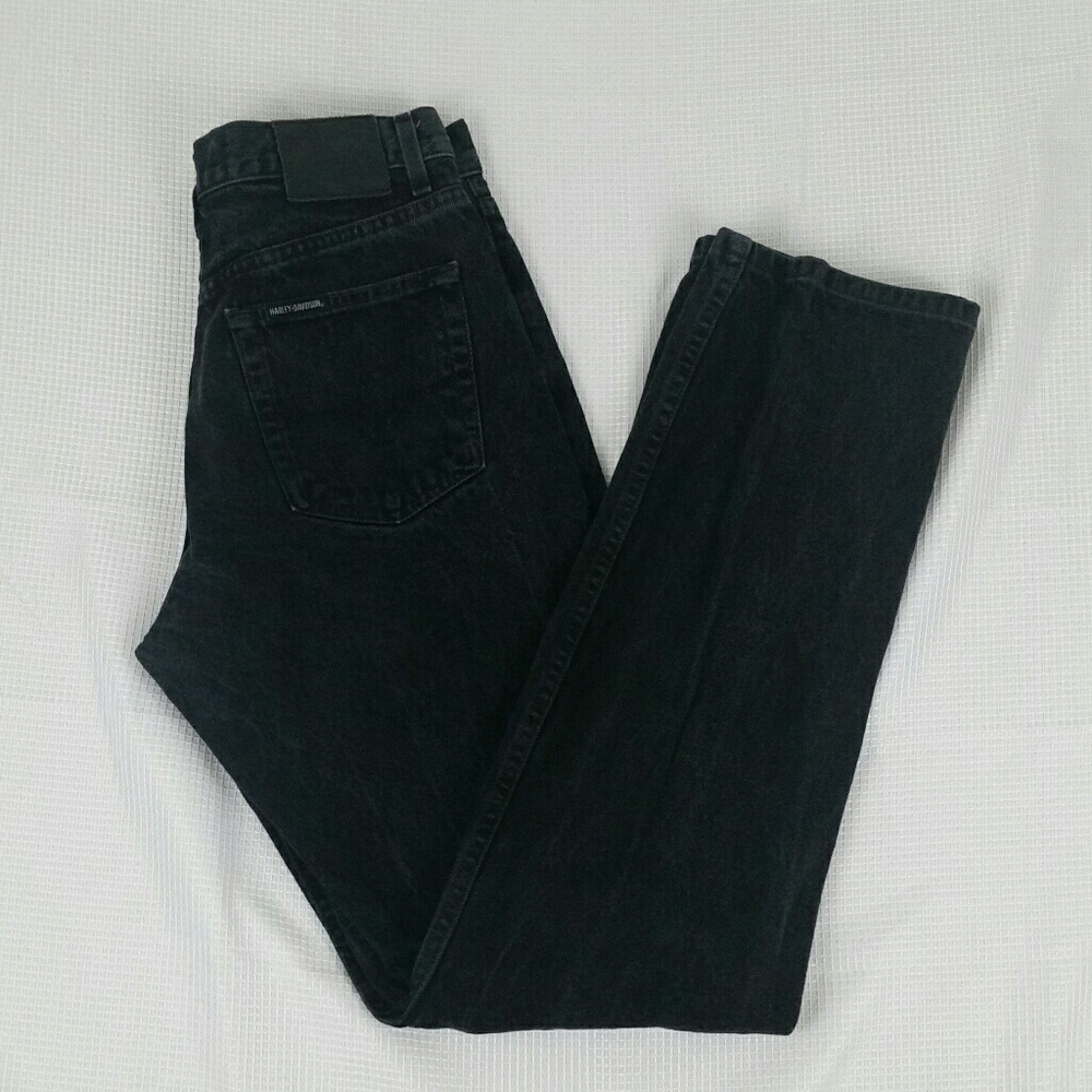 Harley Davidson Men's 34 x 36 Black Washed Jeans